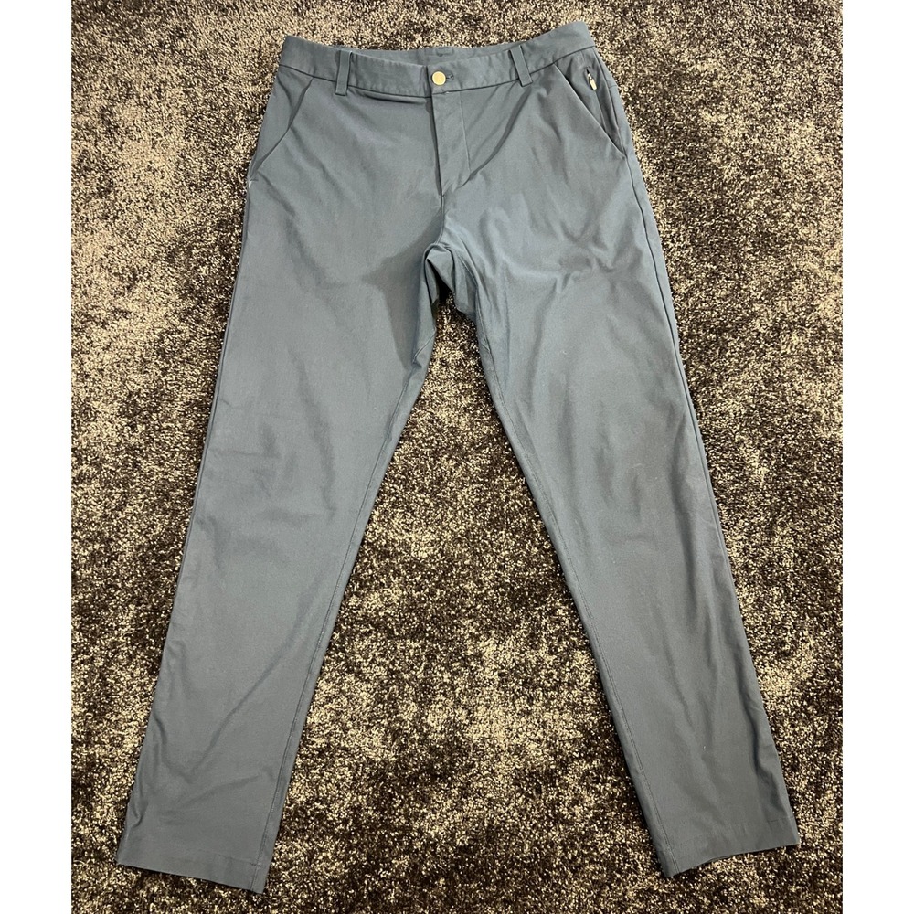 Lululemon Men's Commission Slim Fit Pant Navy Blue Casual Commuter Trouser 31x30